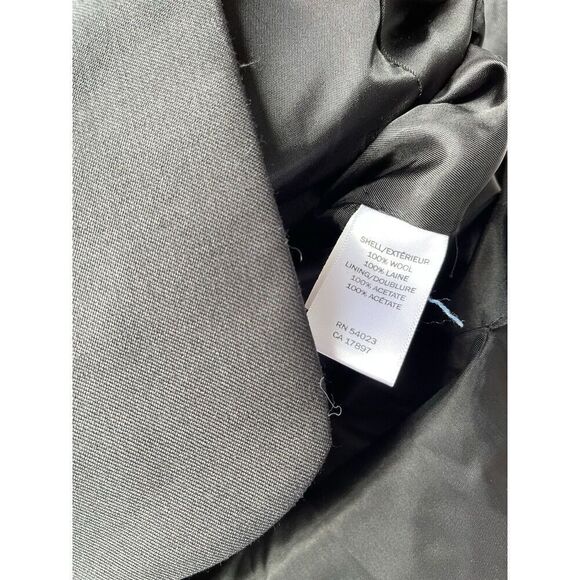 Banana Republic Blazer Men's 46L Black Suit Jacket 100% Wool Tailored Fit 2 Btn - Picture 5 of 11